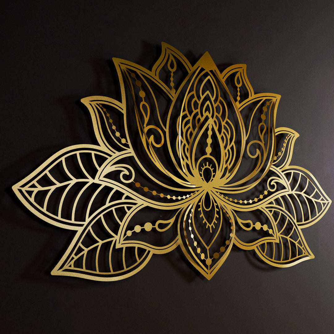 3D Lotus Mandala Dekoratif Duvar Tablo Modelleri