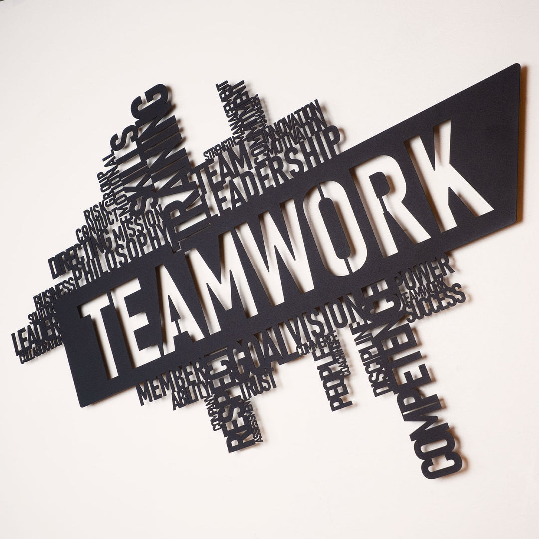 Teamwork Dekoratif Duvar Yazısı Modelleri